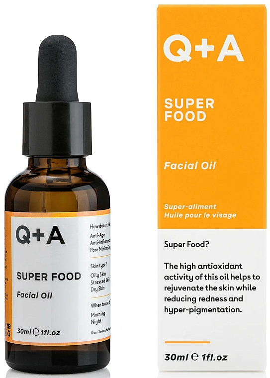 Olejek do twarzy - Q+A Super Food Facial Oil — Zdjęcie N2