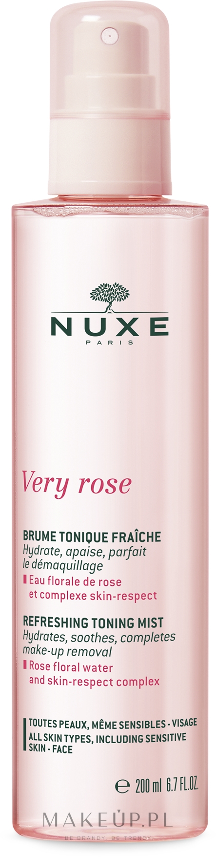 Orzeźwiająca mgiełka tonizująca do twarzy - Nuxe Very Rose Refreshing Toning Mist — Zdjęcie 200 ml