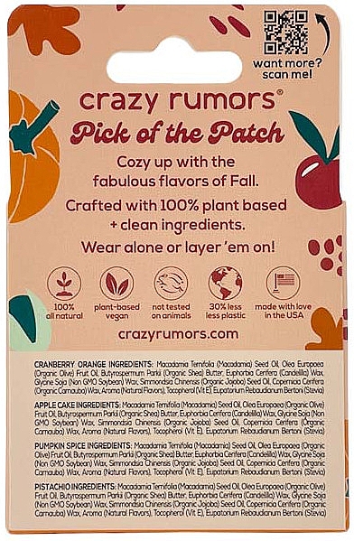 Zestaw balsamów do ust - Crazy Rumors Harvest Mix (lip/balm/4x4.25g) — Zdjęcie N3