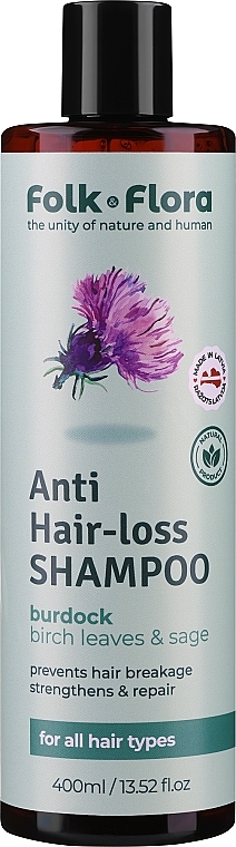 Szampon przeciw wypadaniu włosów - Folk&Flora Anti Hair Loss Shampoo — Zdjęcie N1