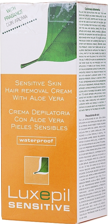 PRZECENA! Krem do depilacji do skóry wrażliwej - Luxepil Sensitive Classic Depilatory Cream + Spatula * — Zdjęcie N1