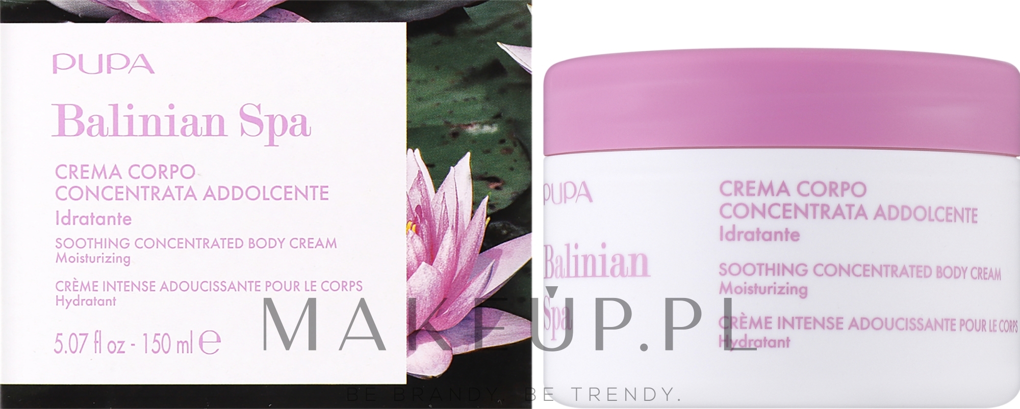 Skoncentrowany krem nawilżający do ciała - Pupa Balinian Spa Soothing Concentrated Body Cream Moisturizing — Zdjęcie 150 ml