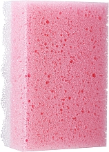 Gąbka prysznicowa kwadratowa, duża, różowa - LULA — Zdjęcie N1