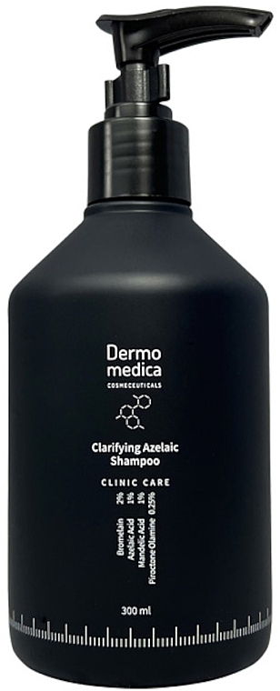 Oczyszczający szampon do włosów z kwasem azelainowym, migdałowym i piroktolaminą - Dermomedica Clinic Care Clarifying Azelaic Shampoo — Zdjęcie N1