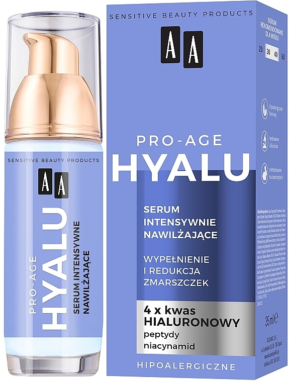 Serum intensywnie nawilżające do twarzy - AA Hyalu Pro-Age Serum — Zdjęcie N3