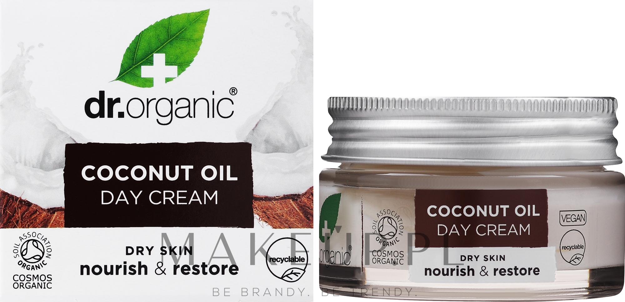 Krem do twarzy na dzień Olej kokosowy - Dr Organic Bioactive Skincare Virgin Coconut Oil Day Cream — Zdjęcie 50 ml