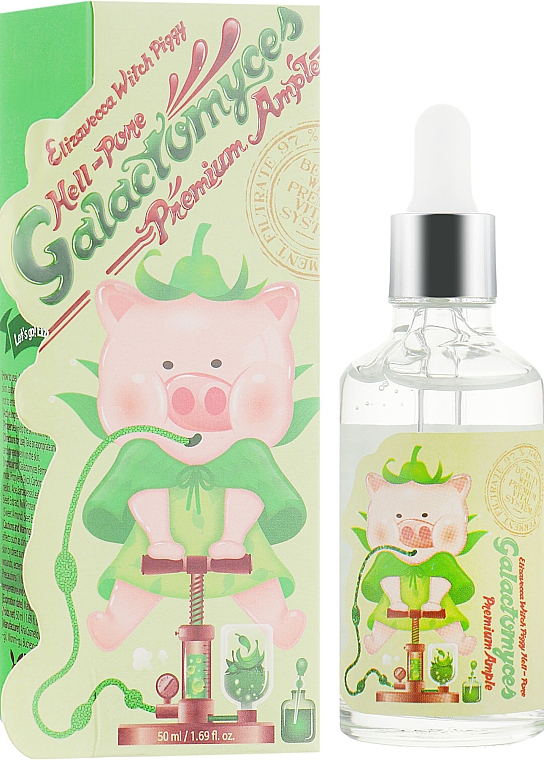 Głęboko nawilżające serum regenerujące do twarzy - Elizavecca Witch Piggy Hell-Pore Galactomyces Premium Ample