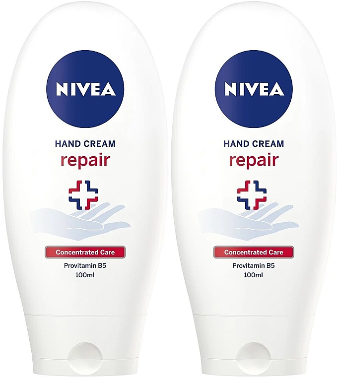 Zestaw - NIVEA Repair Care Hand Cream (hand/cr/2x100ml) — Zdjęcie N1