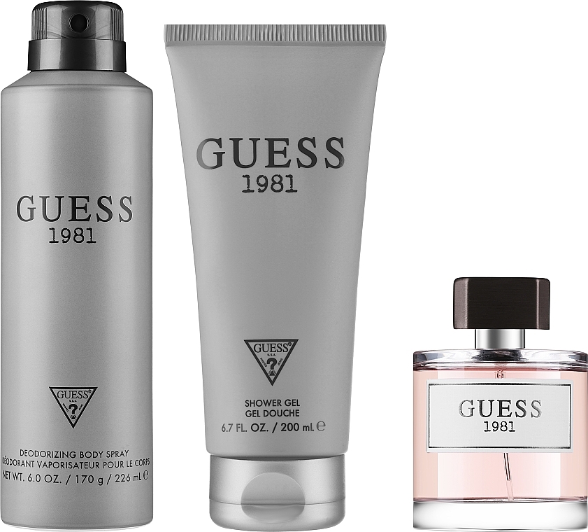 Guess 1981 For Men - Zestaw (edt/100 ml + sh/gel/200 ml + deo/226 ml) — Zdjęcie N2