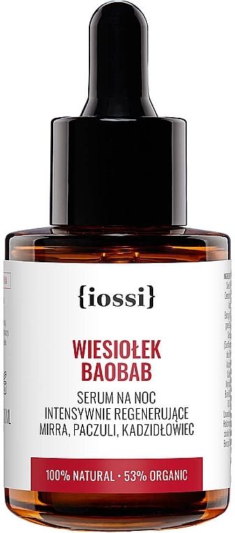 Serum na noc Wiesiołek i baobab - Iossi Intensywna regeneracja — Zdjęcie N1