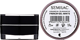 Żel budujący do przedłużania paznokci - Semilac UV Builder Gel French White — Zdjęcie N1