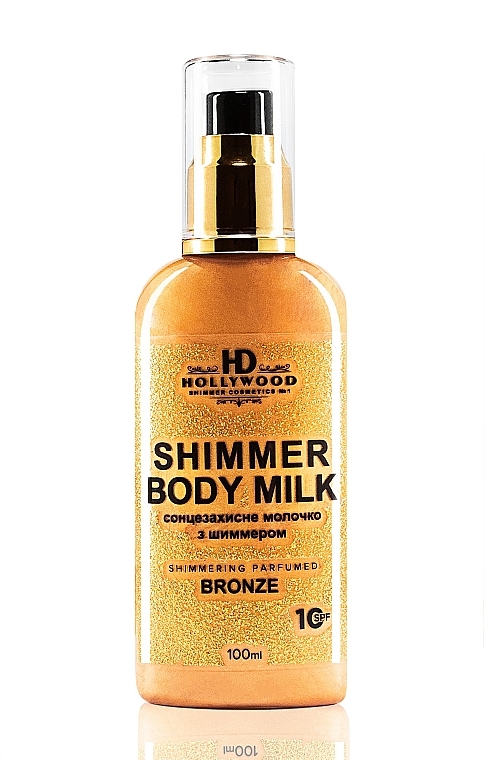 Mleczko do ciała z drobinkami - HD Hollywood Shimmer Body Milk Bronze SPF 10