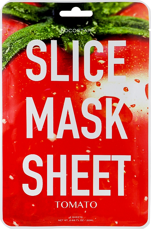 Maska na tkaninie w płatkach do twarzy Pomidor - Kocostar Slice Mask Sheet Tomato — Zdjęcie N1
