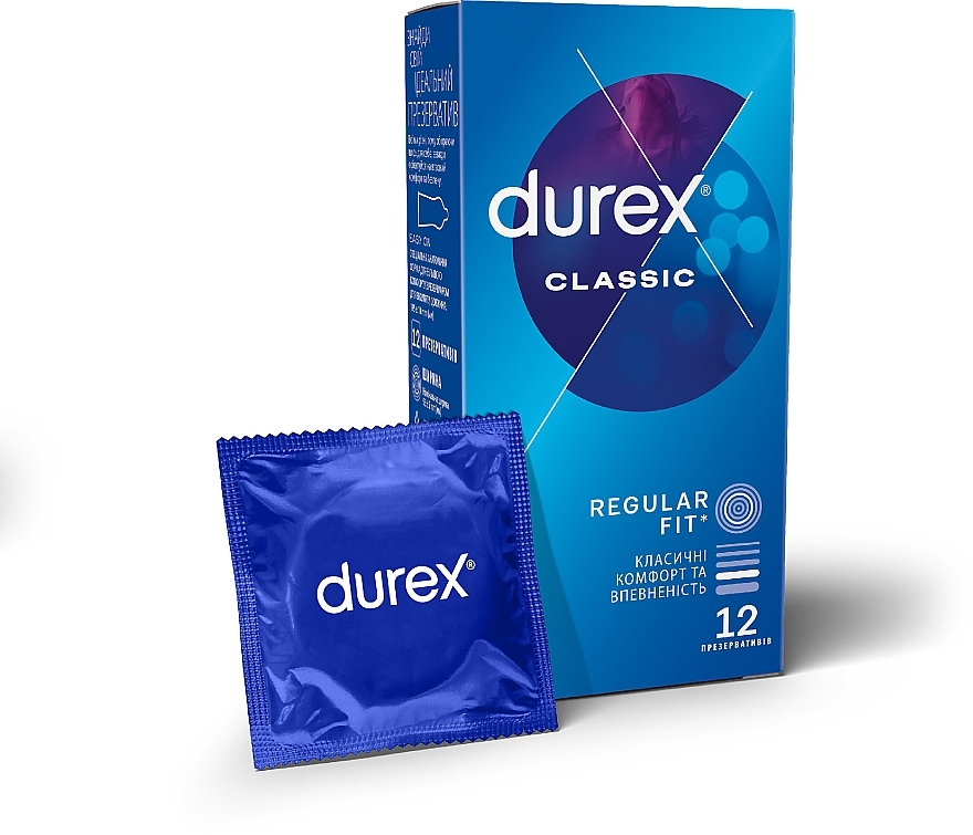 Prezerwatywy klasyczne, 12 szt. - Durex Classic