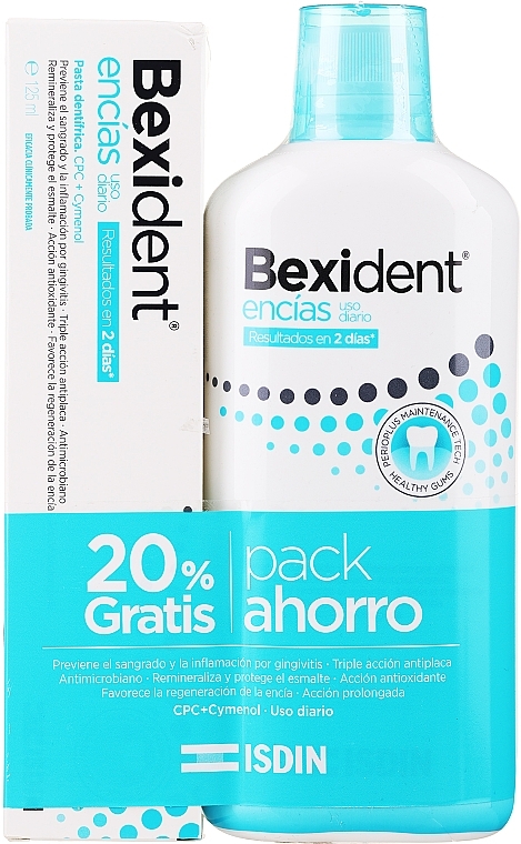 PRZECENA! Zestaw - Isdin Bexident Gums (toothpaste/125ml + mouth/wash/500ml) * — Zdjęcie N2