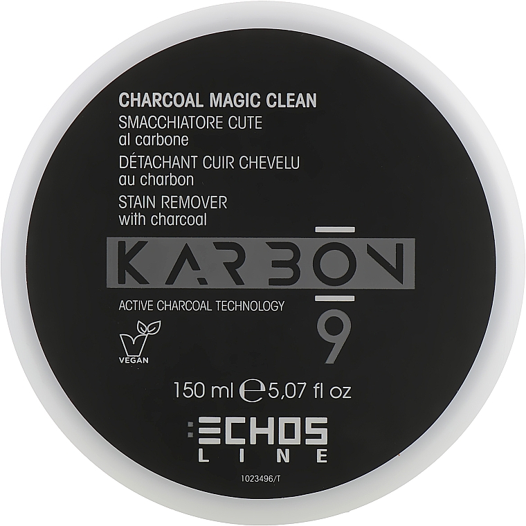 Krem do usuwania farby ze skóry głowy z węglem aktywnym - Echosline Karbon 9 Charcoal Magic Clean — Zdjęcie N1
