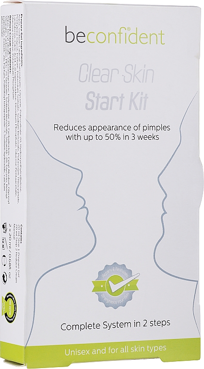 Zestaw do twarzy - Beconfident Clear Skin Start Kit (f/cr/20ml + f/gel/20ml) — Zdjęcie N1