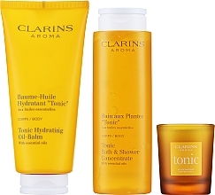 Kup Zestaw - Clarins Aroma Ritual Collection (show/conc/200ml + b/balm/200ml + candle/35g + cosmetic bag/1pc)