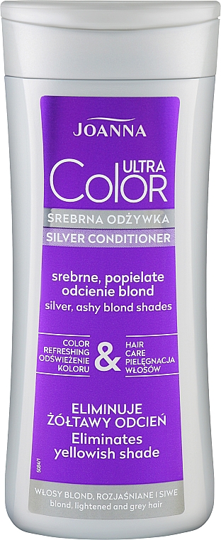 Srebrna odżywka eliminująca zółtawy odcień włosów - Joanna Ultra Color System
