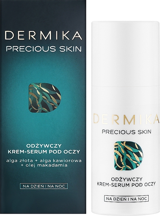 Odżywczy krem-serum pod oczy na dzień i na noc - Dermika Precious Skin Nourishing Eye Cream Serum — Zdjęcie N2