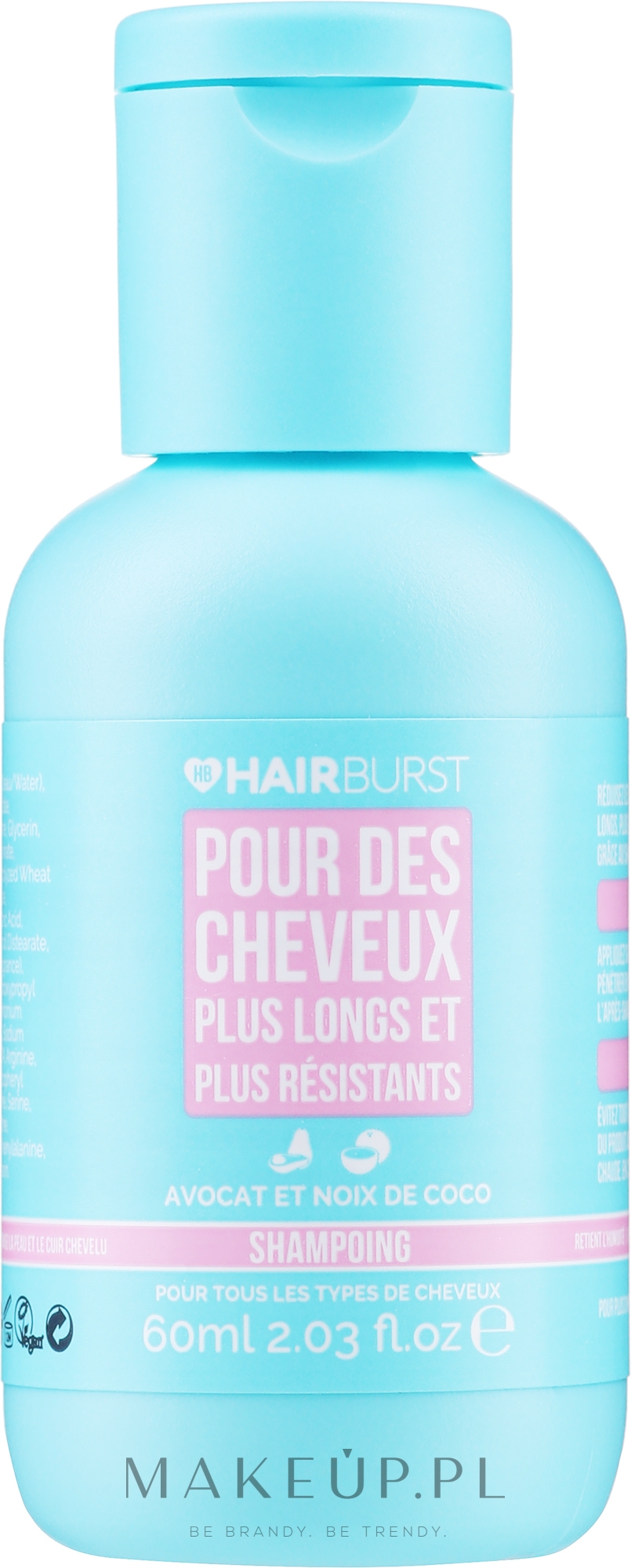 Wzmacniający szampon na porost włosów - Hairburst Longer Stronger Hair Shampoo — Zdjęcie 60 ml