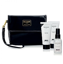 Kup PRZECENA! Zestaw do pielęgnacji twarzy - Balmain Limited Edition Cosmetic Bag Winter 2018 (sh 50 ml + cond 50 ml + spray 30 ml + bag) *