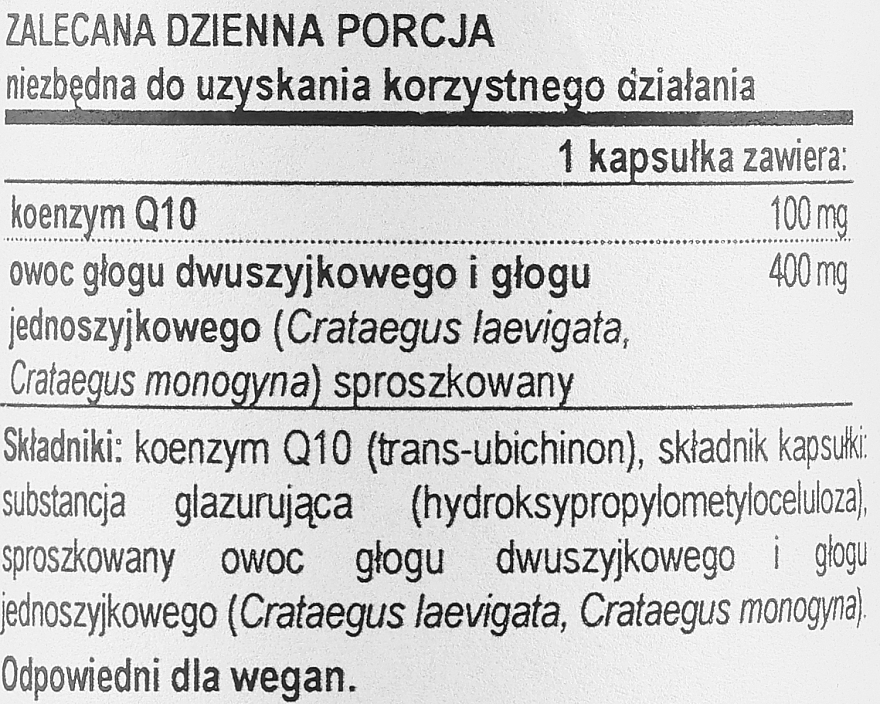 Koenzym Q10 w kapsułkach - Now Foods CoQ10 with Hawthorn Berry — Zdjęcie N3