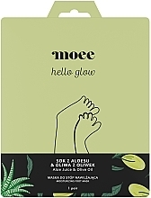 Nawilżająca maska do stóp z sokiem z aloesu i oliwą z oliwek - Moee Hello Glow — Zdjęcie N1