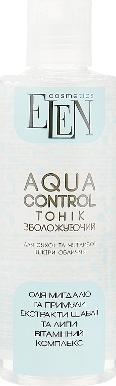 Tonik do suchej i wrażliwej skóry twarzy	 - Elen Cosmetics Aqua Control — Zdjęcie N1