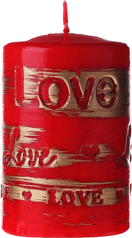 Czerwona świeca dekoracyjna, 7 x 10 cm - Artman Lovely — Zdjęcie N1