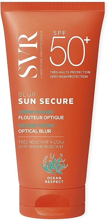 Ochronny krem do twarzy optycznie ujednolicający strukturę skóry SPF 50 - SVR Sun Secure Blur