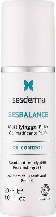 Żel do twarzy - SesDerma Laboratories Sesbalance Mattifying Gel Plus — Zdjęcie N1