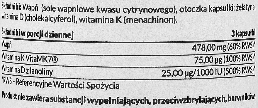 Suplement diety Wapń + K2 + D3 Lanolina - PharmoVit  — Zdjęcie N2