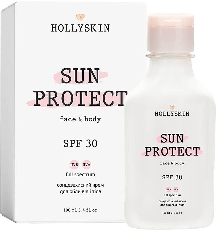 Krem przeciwsłoneczny do twarzy i ciała - Hollyskin Sun Protect Face&Body Cream SPF 30 — Zdjęcie N1