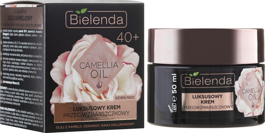 Luksusowy krem przeciwzmarszczkowy 40+ na dzień i noc - Bielenda Camellia Oil — Zdjęcie N1