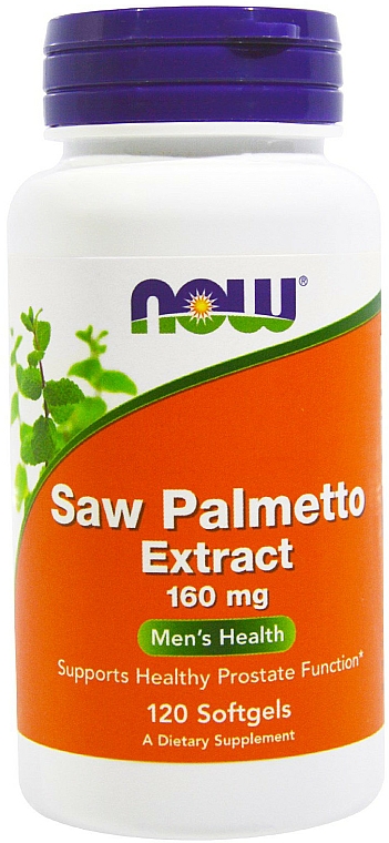 Suplement diety z wyciągiem z palmy sabałowej - Now Foods Saw Palmetto Extract, 160mg — Zdjęcie N3