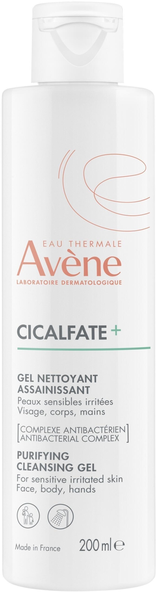 Oczyszczający żel do mycia - Avene Cicalfate + Purifying Cleansing Gel — Zdjęcie 200 ml