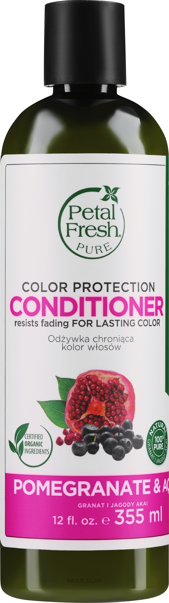 Odżywka chroniąca kolor włosów farbowanych Granat i jagody acai - Petal Fresh® Color Protection Conditioner With Pomegranate And Açaí — Zdjęcie 355 ml