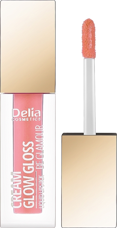 Pomadka w płynie do ust - Delia Cream Glow Gloss Be Glamour Liquid Lipstick — Zdjęcie N1