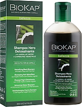 Szampon z czarną glinką i węglem, Detox - BiosLine BioKap Detoxifying Black Shampoo — Zdjęcie N1