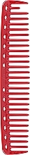 Grzebień do włosów, 200 mm, czerwony - Y.S.Park Professional 452 Big Hearted Combs Red — Zdjęcie N1
