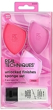 Kup Zestaw - Real Techniques Unlocked Finishes Sponge Set (sponge/3pcs + cl/gel/30ml)