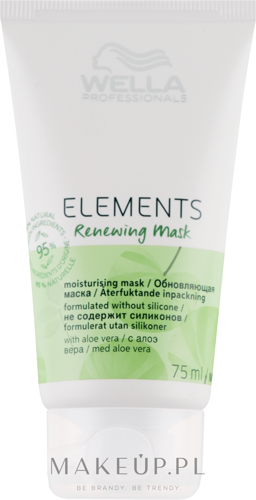 Nawilżająca maska regenerująca do wszystkich rodzajów włosów - Wella Professionals Elements Renewing Mask — Zdjęcie 75 ml