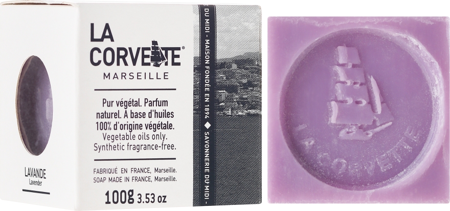 Mydło w kostce Lawenda - La Corvette Soap of Provence Lavender — Zdjęcie N1