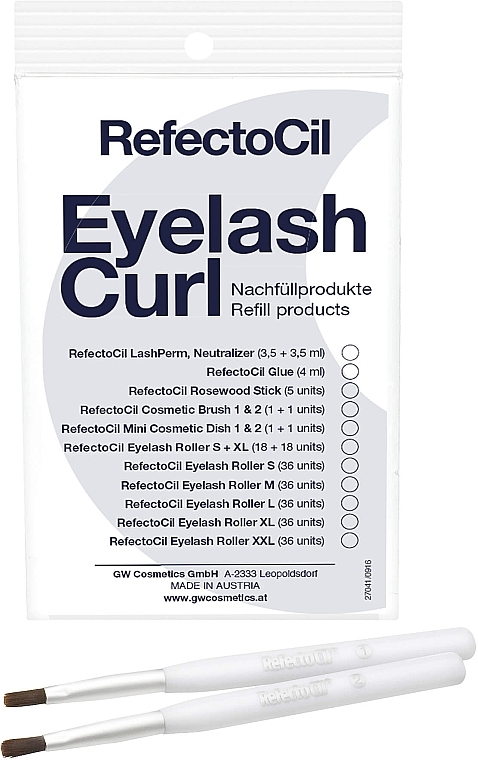 Zestaw szczoteczek do rzęs - RefectoCil Eyelash Curl Refill Cosmetic Brush — Zdjęcie N1