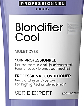 Odżywka neutralizująca żółte odcienie na włosach blond - L'Oreal Professionnel Serie Expert Blondifier Cool Conditioner — Zdjęcie N3