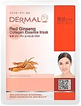 Kup Kolagenowa maska ​​​​do twarzy w płachcie z czerwonym żeń-szeniem - Dermal Red Ginseng Collagen Essence Mask 