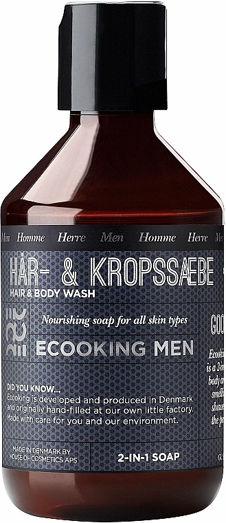 Żel pod prysznic i szampon do włosów 2w1 dla mężczyzn - Ecooking Men Hair & Body Wash — Zdjęcie N1