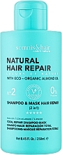 Szampon i maska 2w1 do odbudowy zniszczonych włosów - Somnis & Hair Shampoo & Mask Hair Repair — Zdjęcie N1