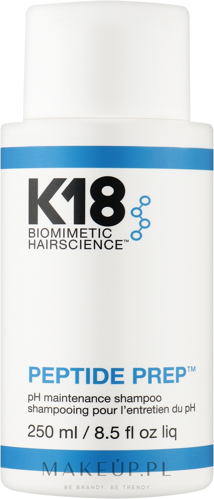 Szampon detoksykujący o optymalnym pH do częstego stosowania - K18 Hair Biomimetic Hairscience Peptide Prep PH Shampoo — Zdjęcie 250 ml